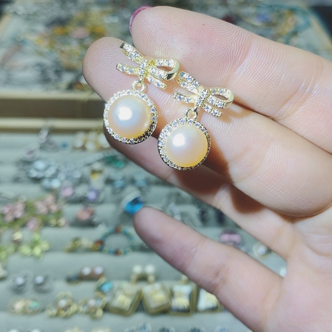 【闪购商品】托帕石耳饰银S925镶嵌