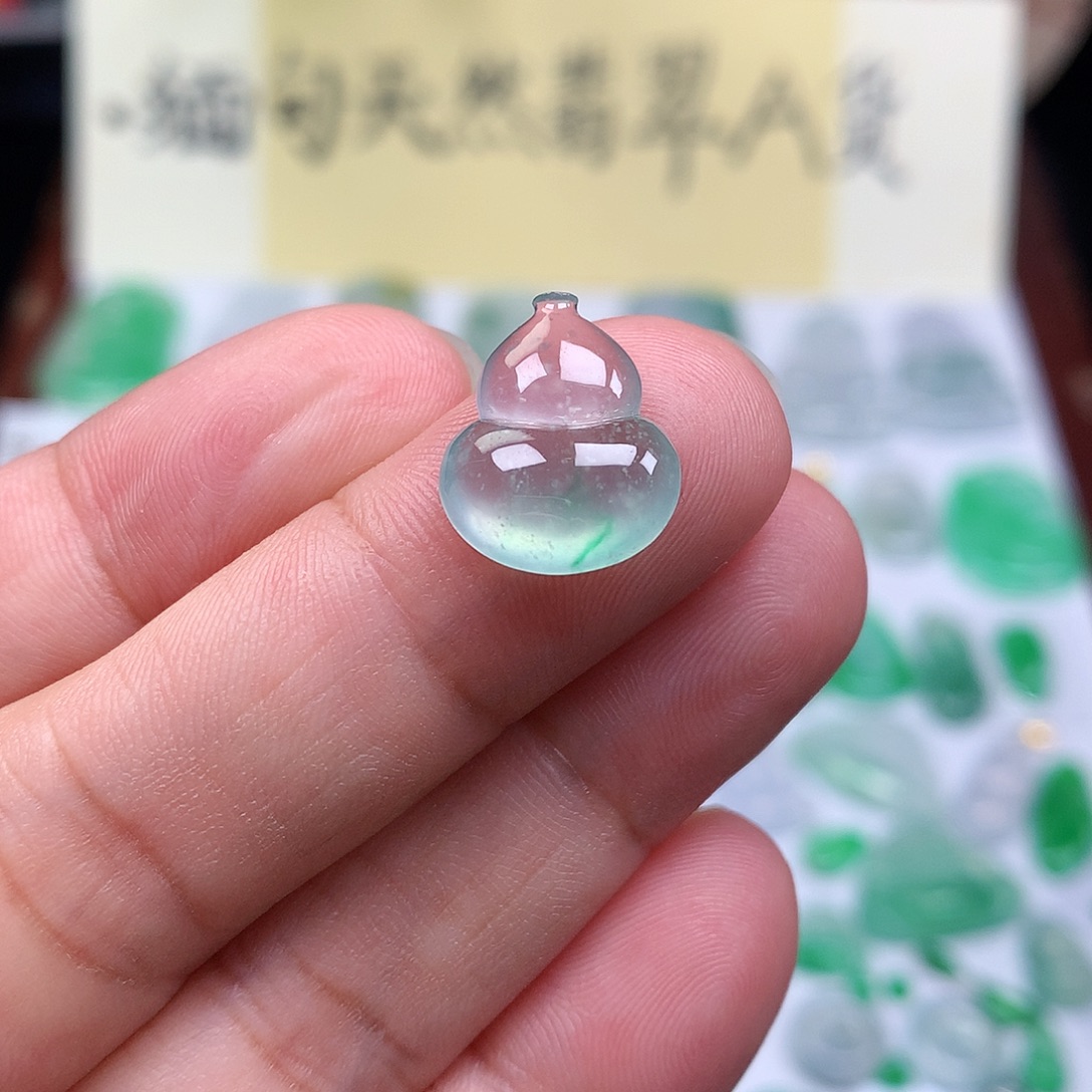 翡翠裸石缅甸天然A货翡翠冰种葫芦