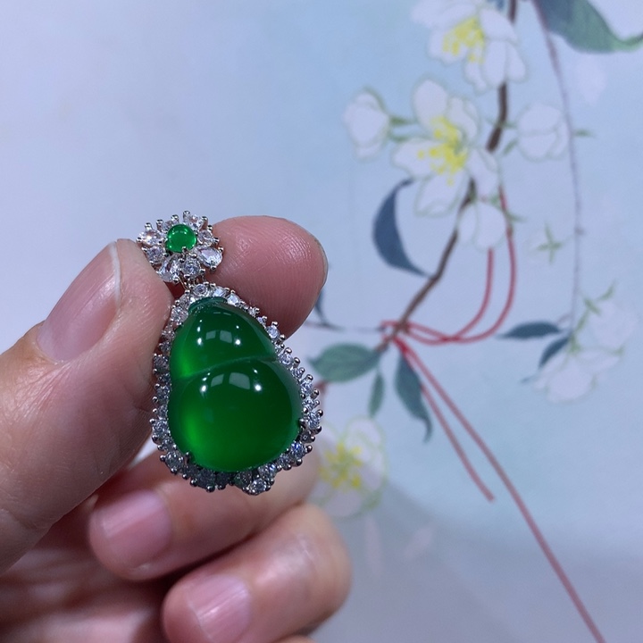 玛瑙/玉髓颈饰银S925镶嵌