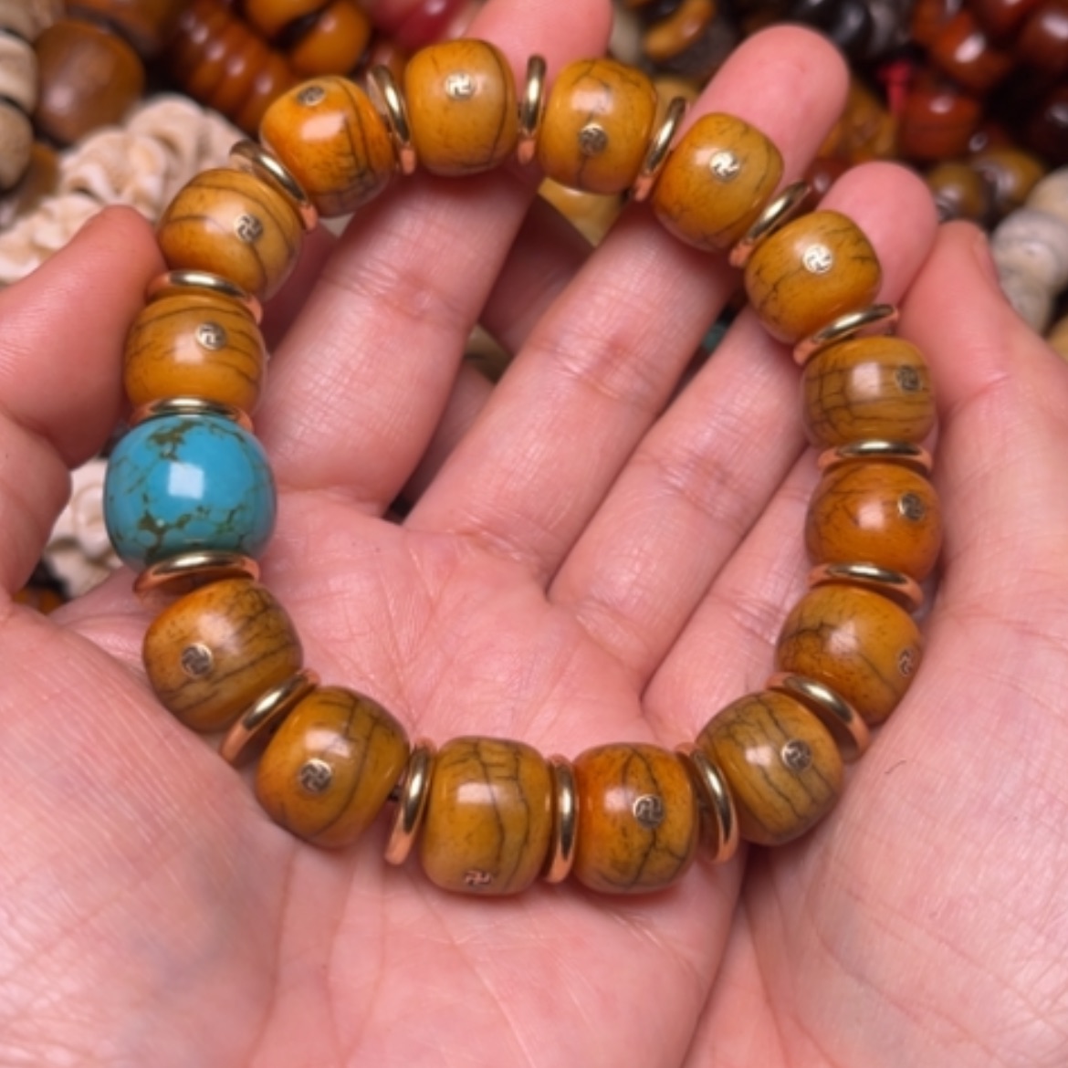 【闪购商品】牛骨手串/手链牛骨万字符14