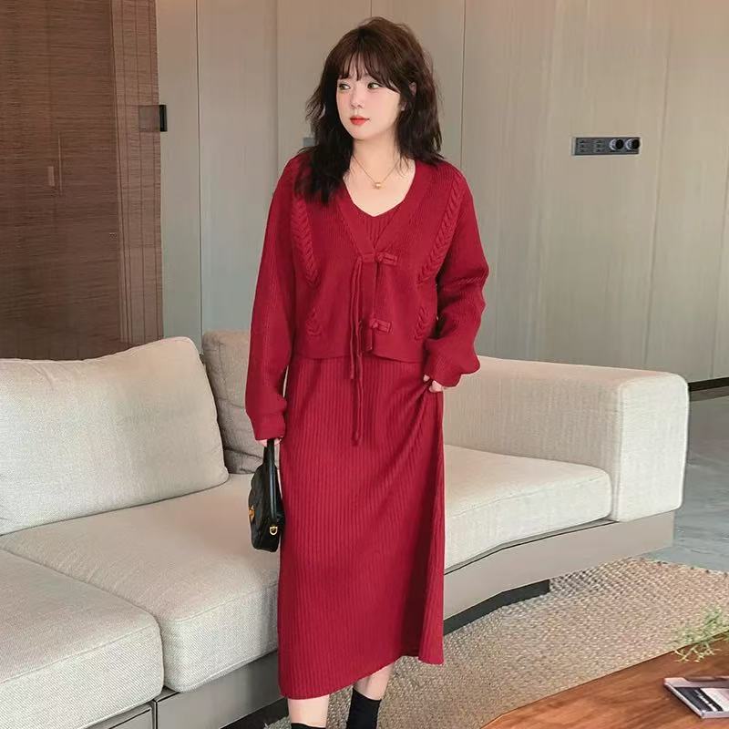 【WJ】秋冬款 崔 22019 两件连衣裙 （1-3）