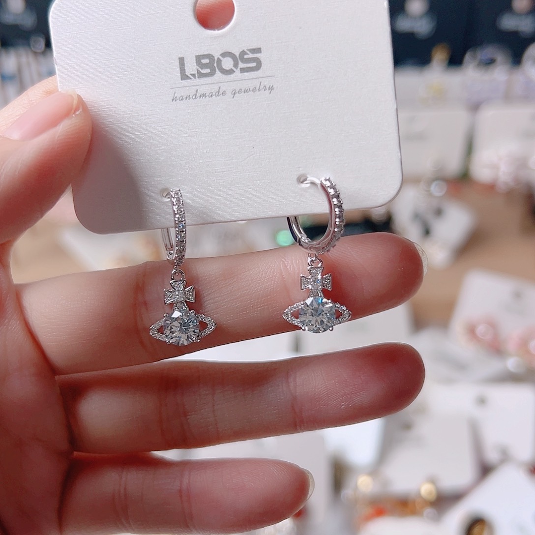 琉璃纯铜合金耳环的