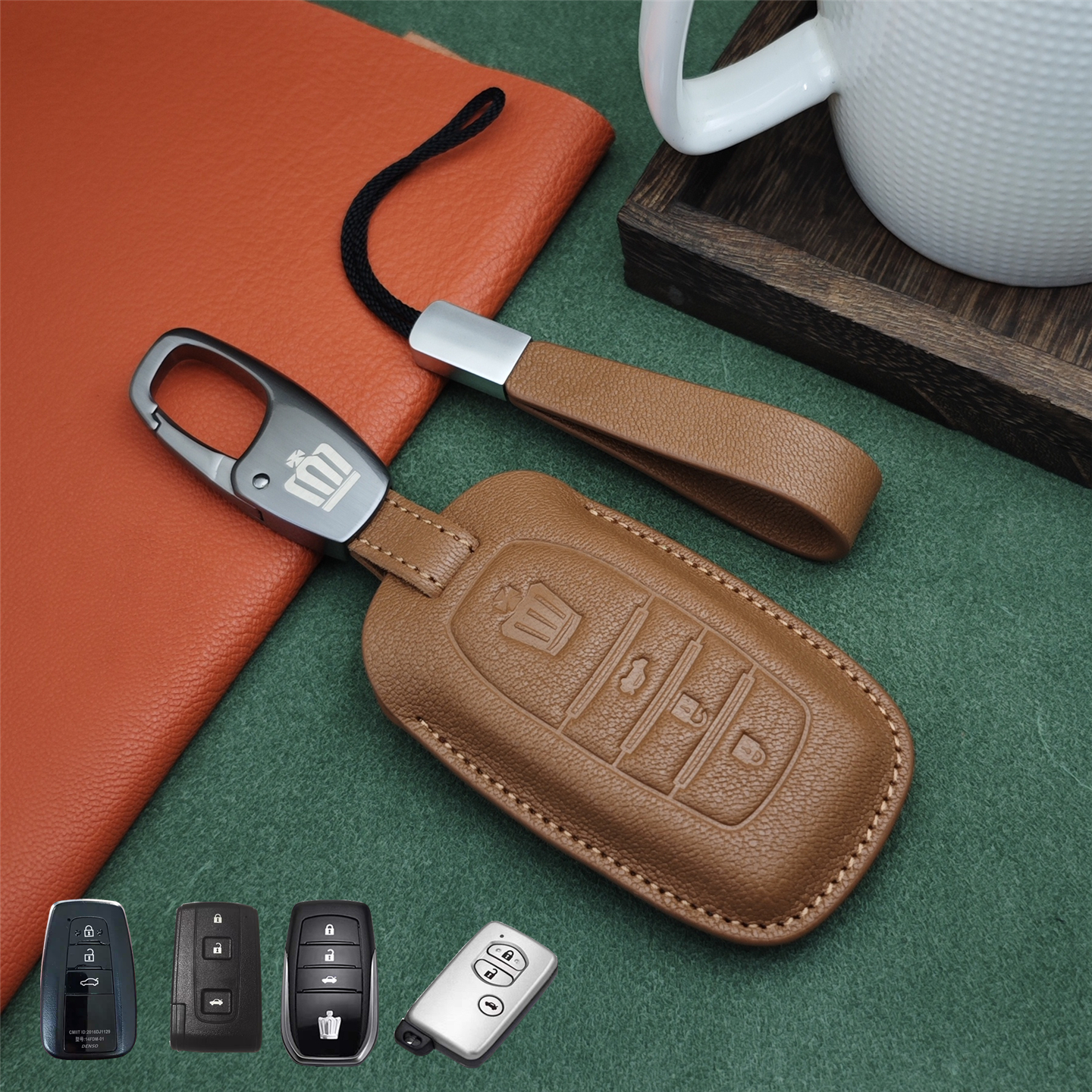 适用丰田皇冠钥匙套陆放路放12 13 14 16代卡片汽车钥匙扣真皮包