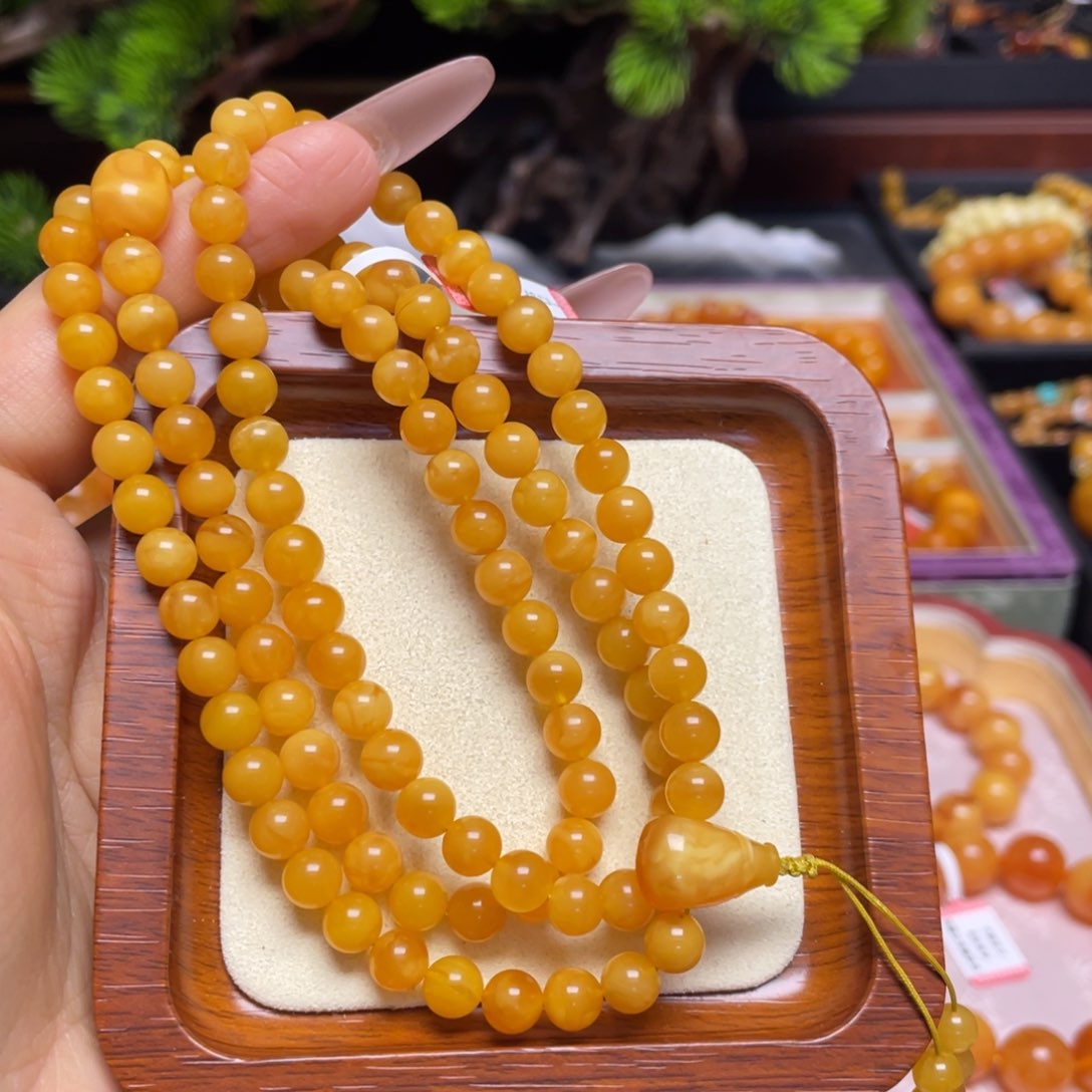 未镶嵌蜜蜡手链手串