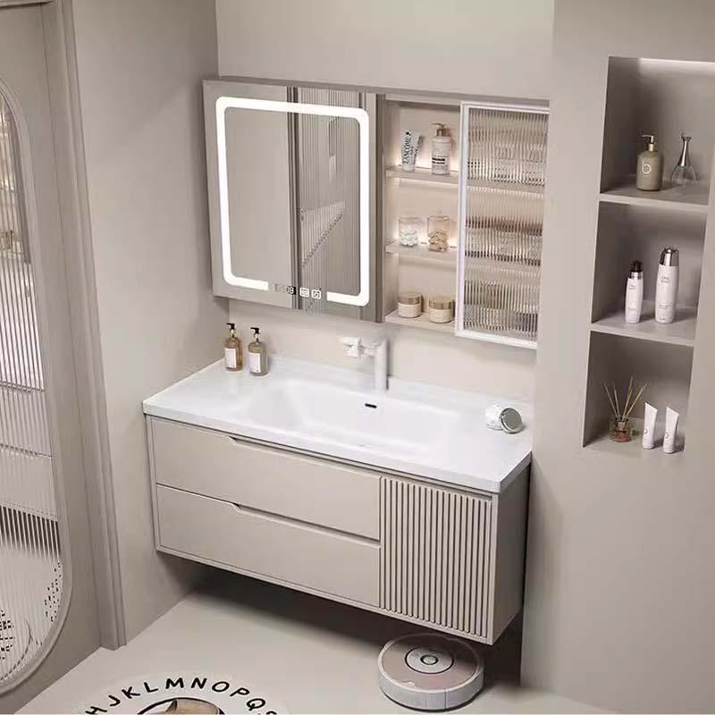 8620爆款系列免漆生态实木烤漆门智能镜浴室柜陶瓷一体盆洗手盆