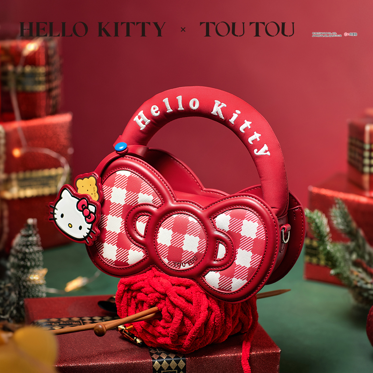 toutou圣诞礼物hellokitty凯蒂猫蝴蝶结包kt红色结婚包生日送女友