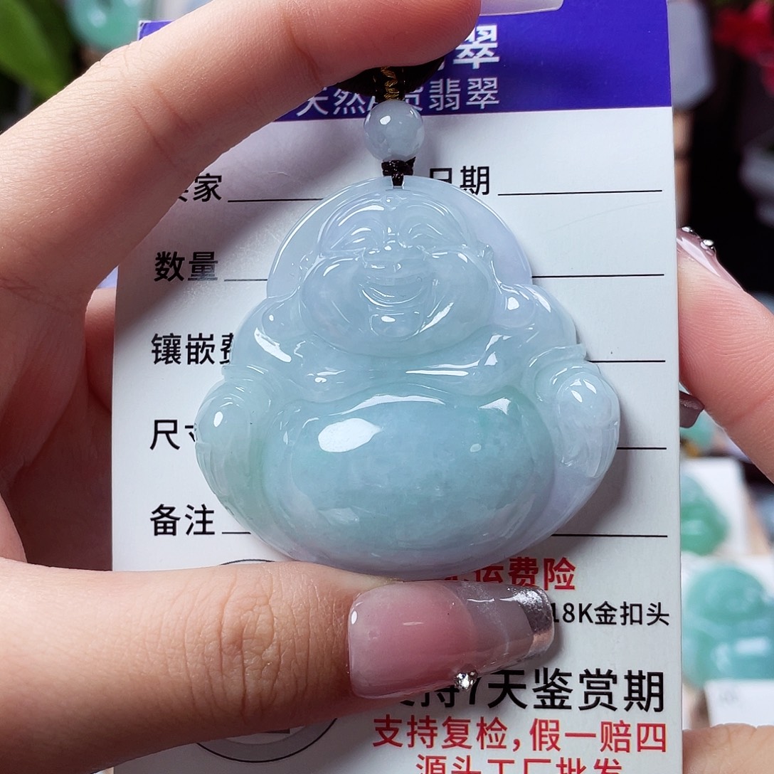 翡翠未镶嵌颈饰佛公21