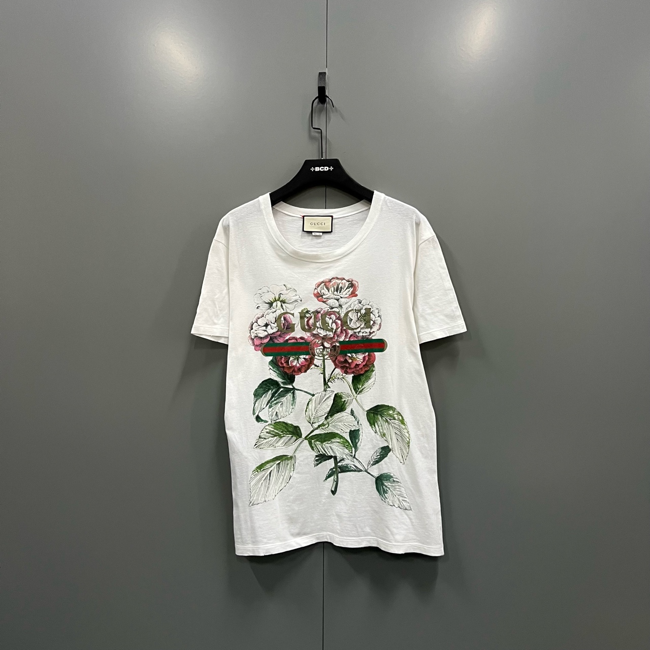 95新 GUCCI/古驰 （ll）花卉腰带印花短袖 M码