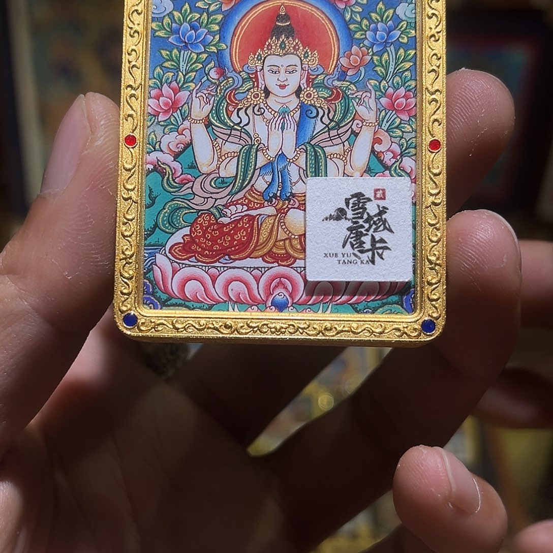 吊坠青海热贡纯手绘四臂