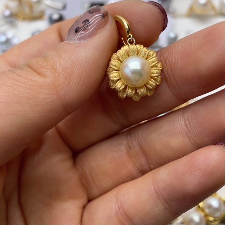 海水珍珠吊坠(不含链)银S925镶嵌