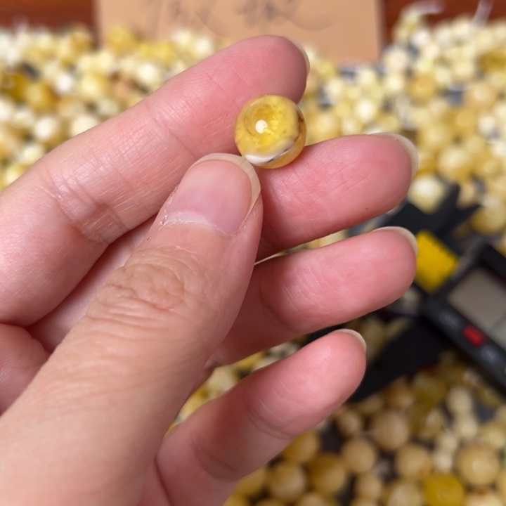 蜜蜡未镶嵌裸石10.9mm一个