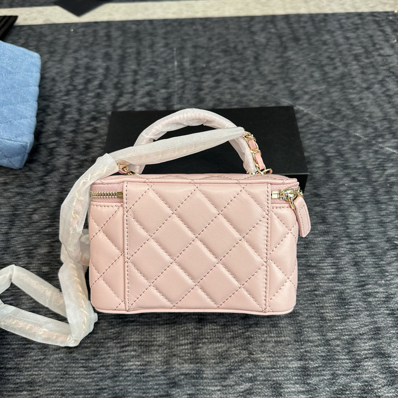 新款包包女盒子包粉色