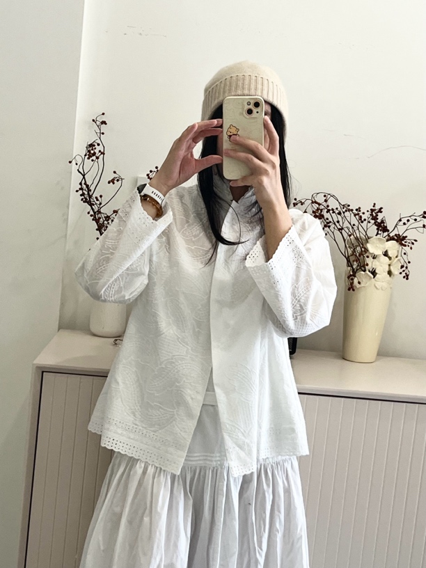  w•luxury design |向晚 |浮雕工艺立体肌理感新中式衬衫