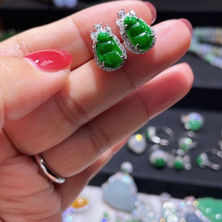 翡翠银S925镶嵌颈饰