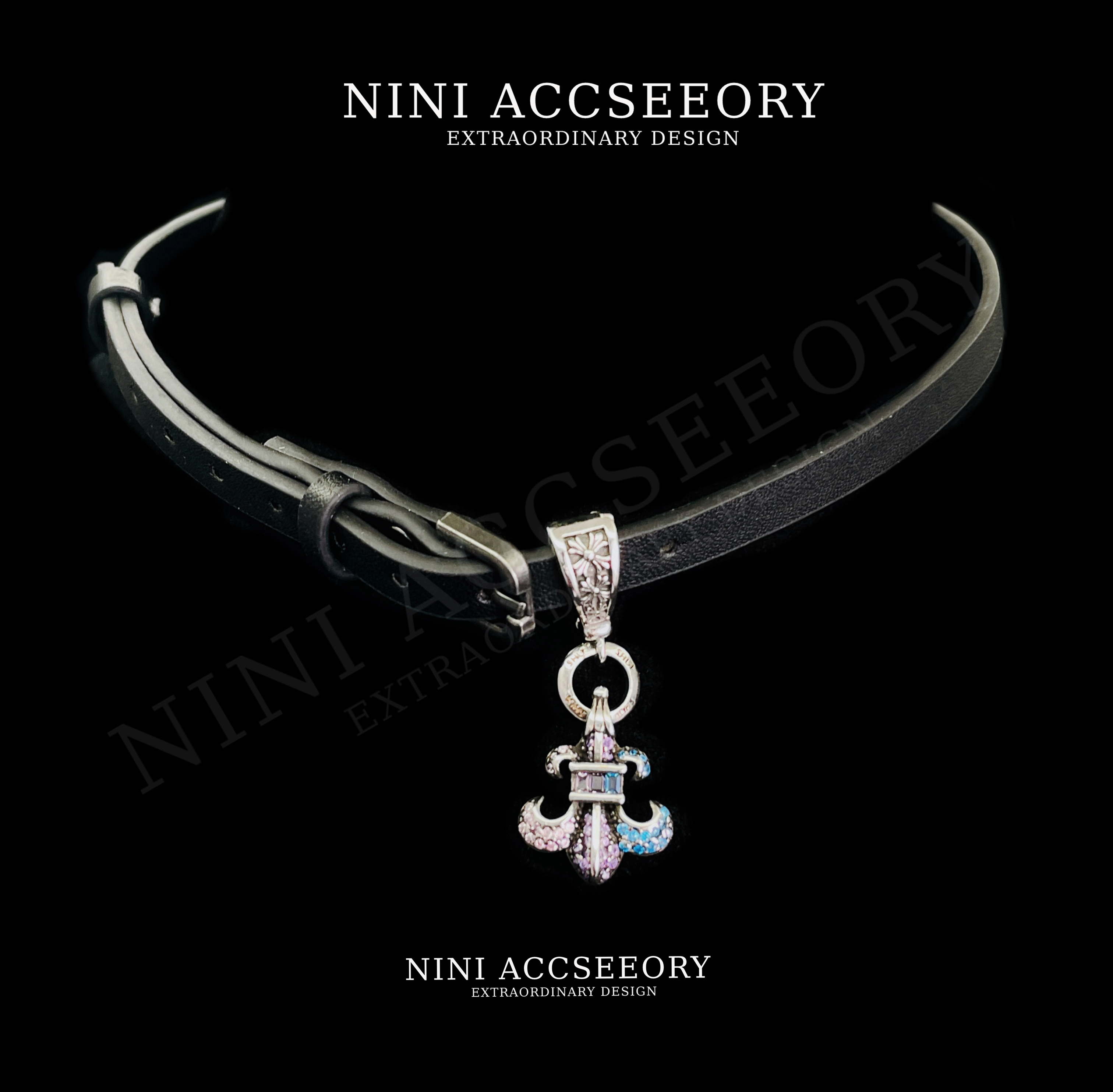 『彩虹鸾尾』木口原子同款甜酷个性小众时尚CHOKER锁骨链