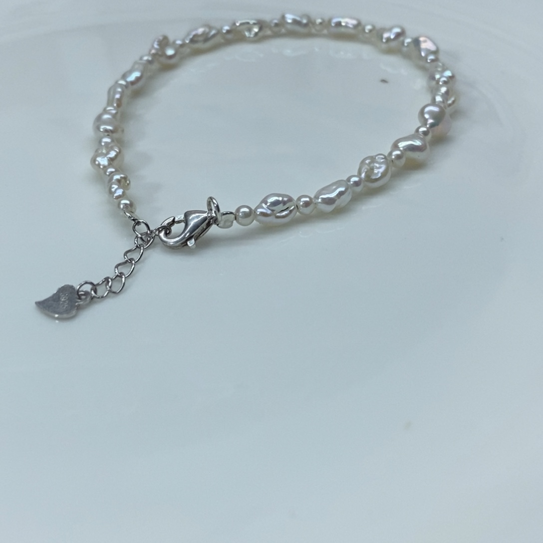 淡水珍珠手链银S925镶嵌