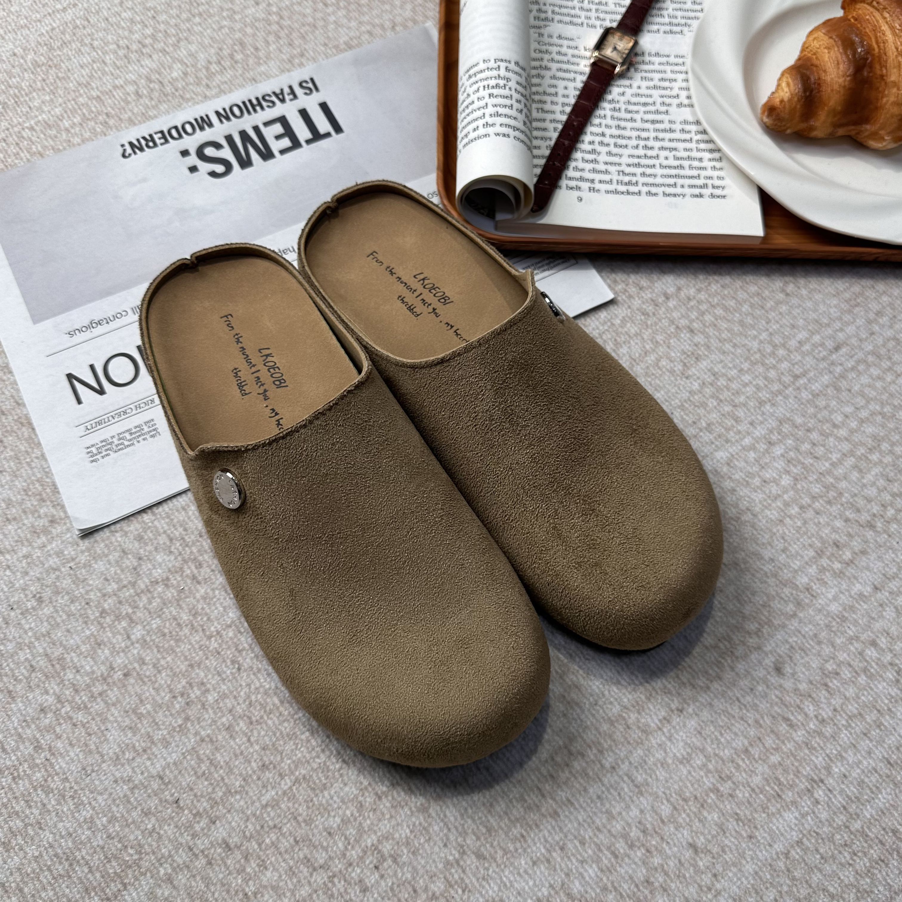 【迪拉呀专属】『踩屎感』➕『蜂窝加厚鞋垫』洋气百搭博肯半拖-8991