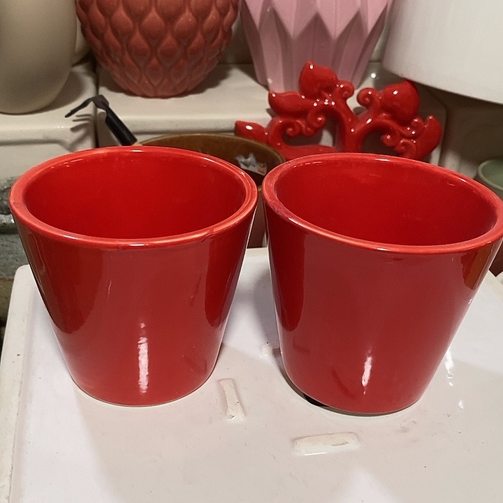 摆件陶陶盆有孔 瑕疵针孔漏釉介意勿拍外口 9外高8