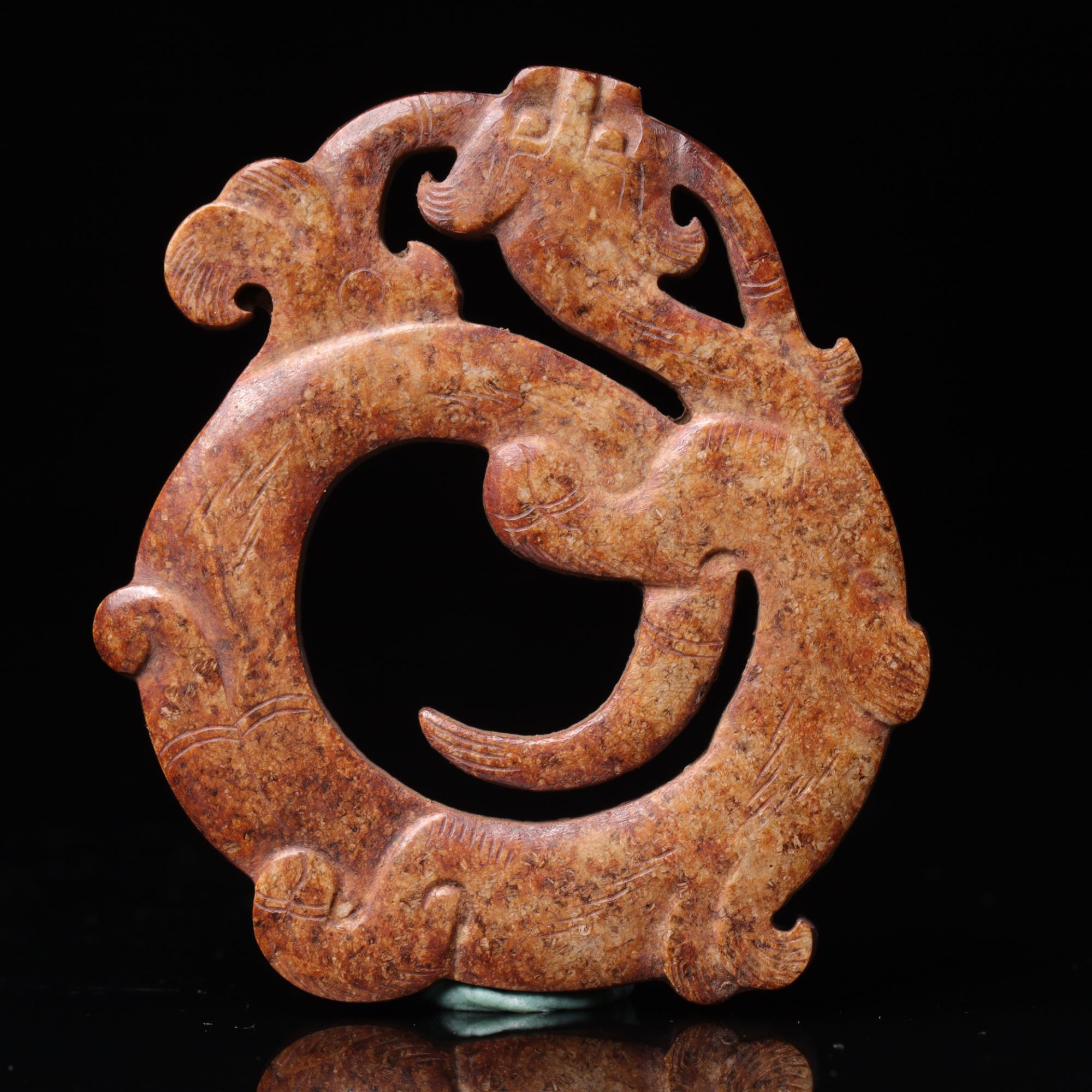 明代和田玉龙纹玉佩-CS