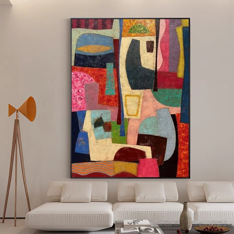 简约现代客厅玄关装饰画抽象艺术高级感书房卧室床头壁画竖版挂画