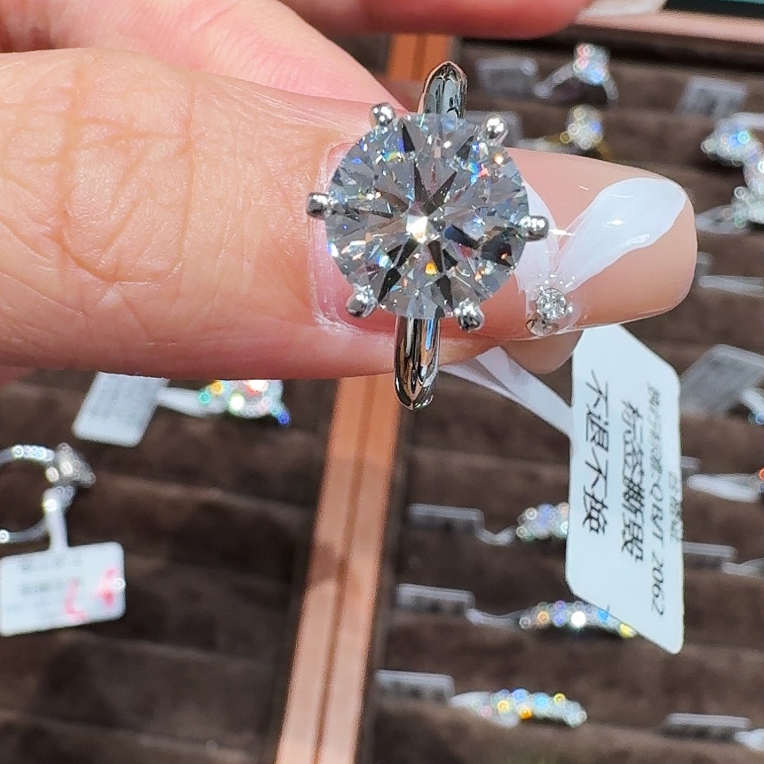 合成钻石铂Pt950镶嵌