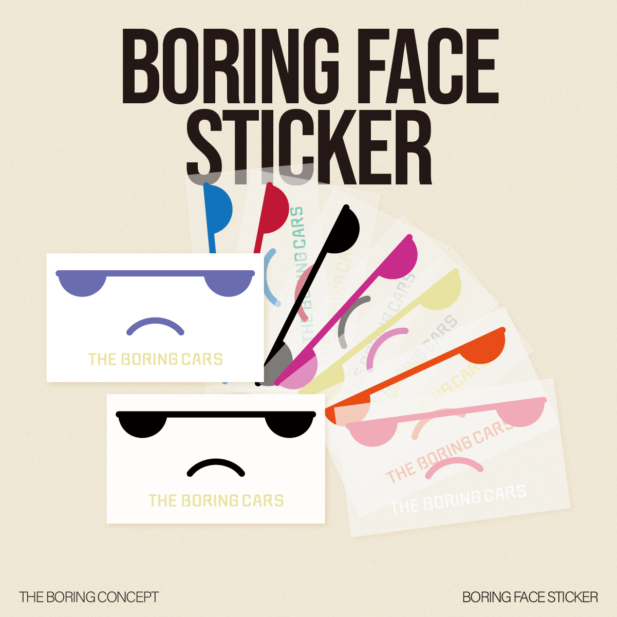 TBC  原创设计趣味眼睛卡通贴纸装饰汽车车窗贴纸