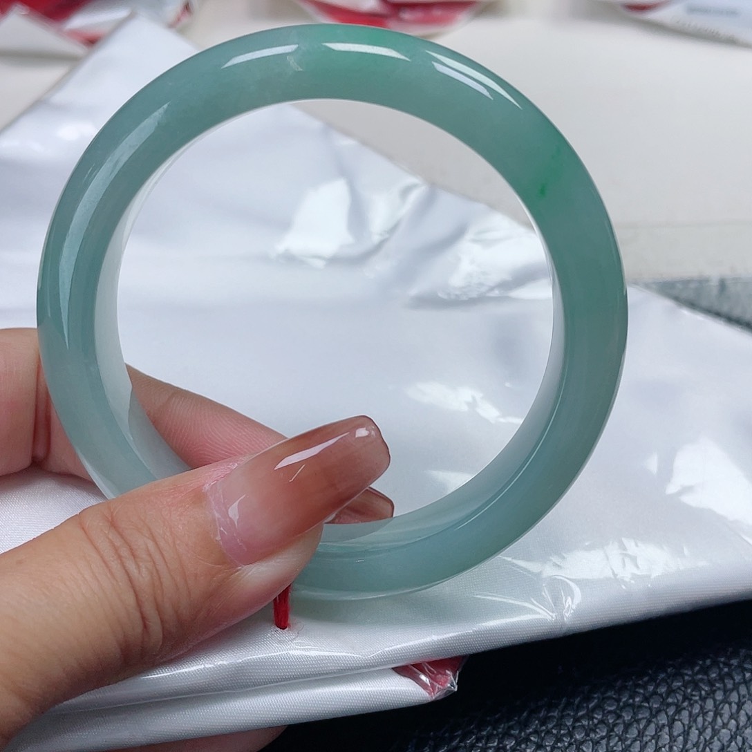 翡翠手镯未镶嵌缅甸翡翠57圈口14