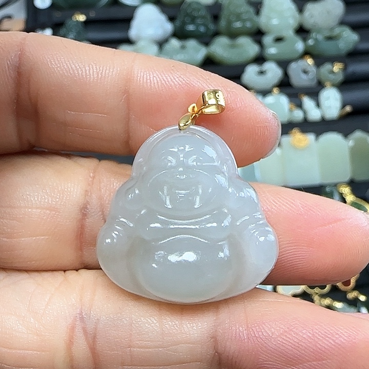 和田玉吊坠(不含链)银S925镶嵌
