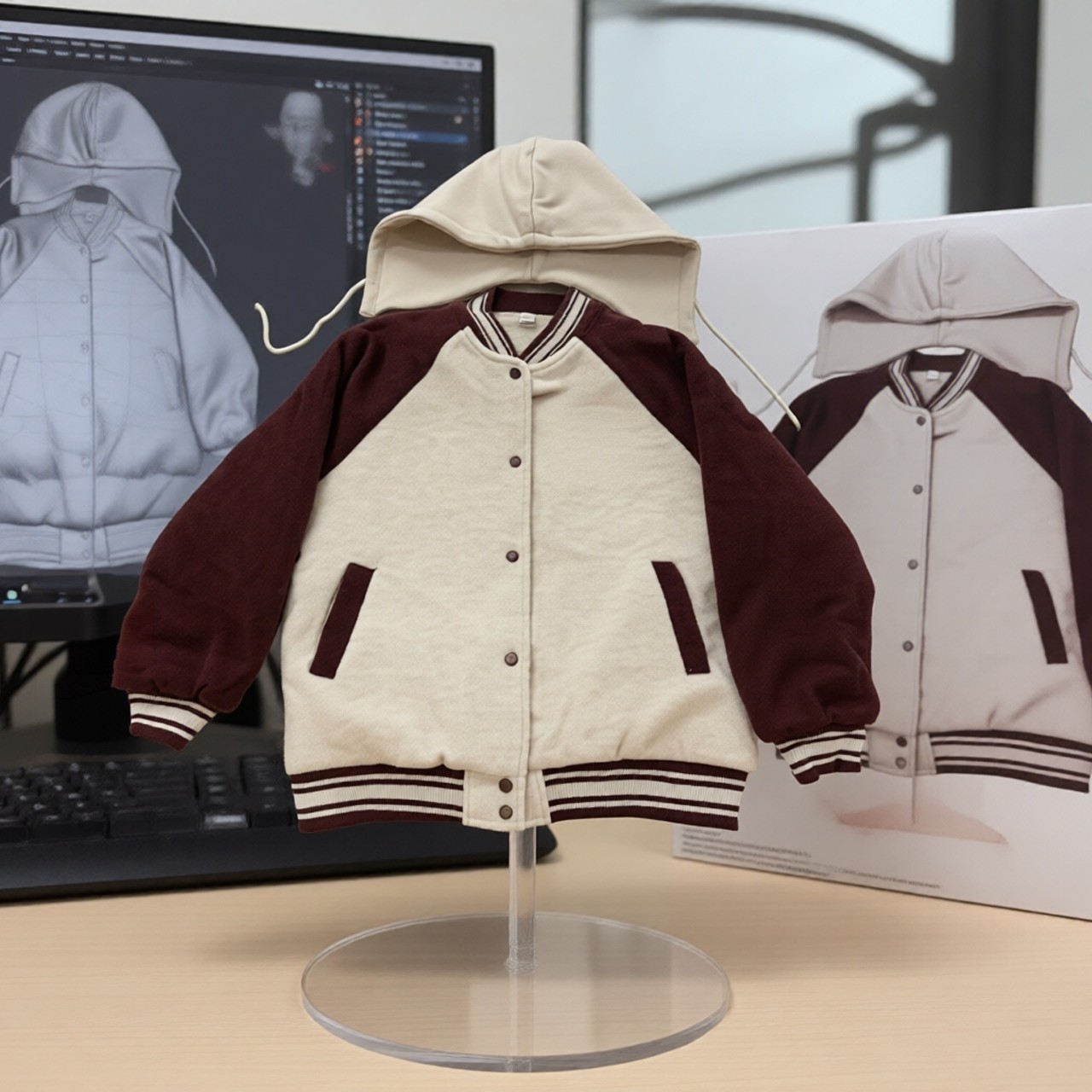 棒球服连帽可拆卸