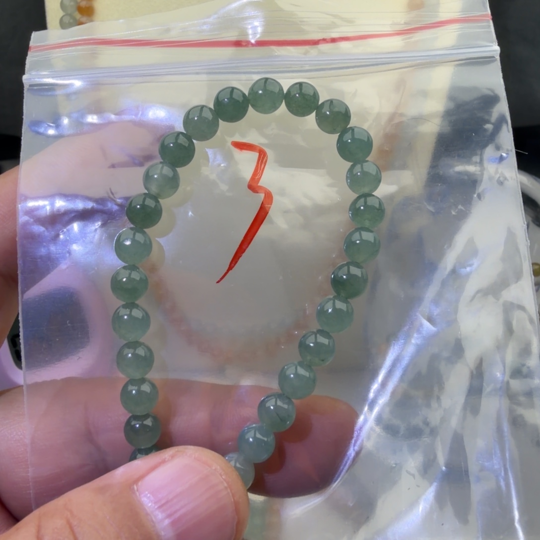 单***单翡翠未镶嵌手链翡翠珠链