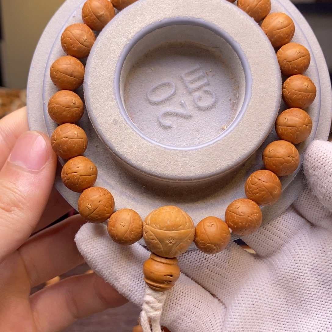 凤眼菩提手串11.3-11.6粉皮玉化