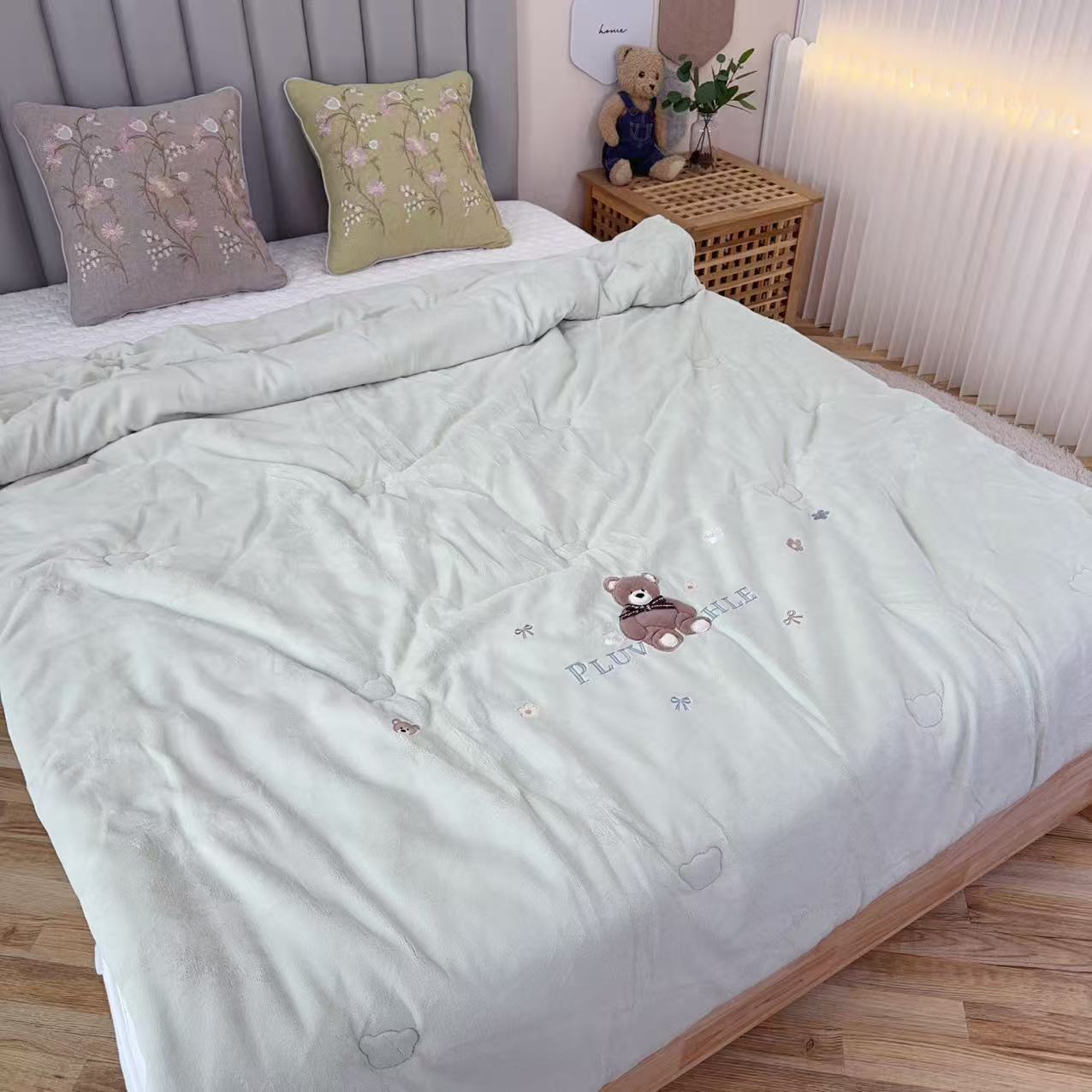 宝宝绒被子可爱小熊儿童童趣柔软保暖秋冬1.5*2.0（啵啵熊春秋被）