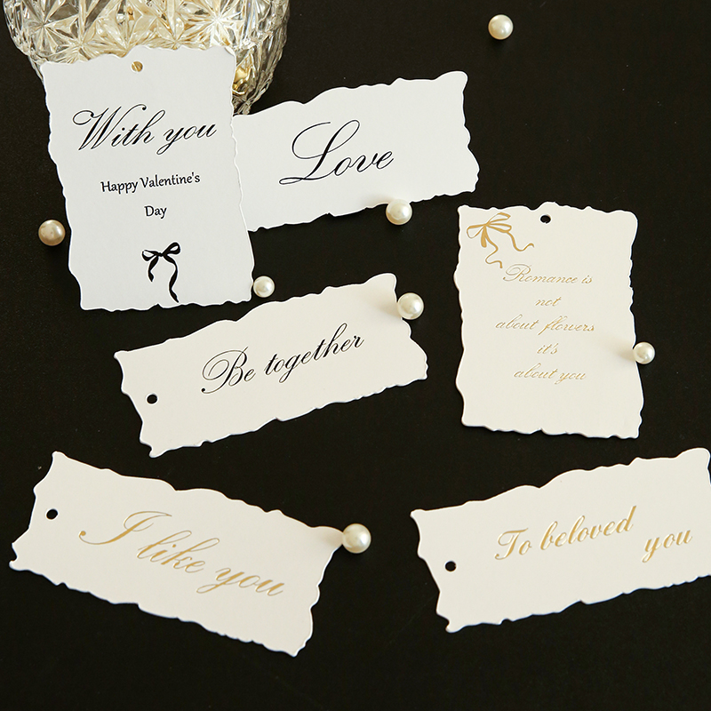 【喜花艺】超加厚法式撕边卡 20张/包 花束卡片资材