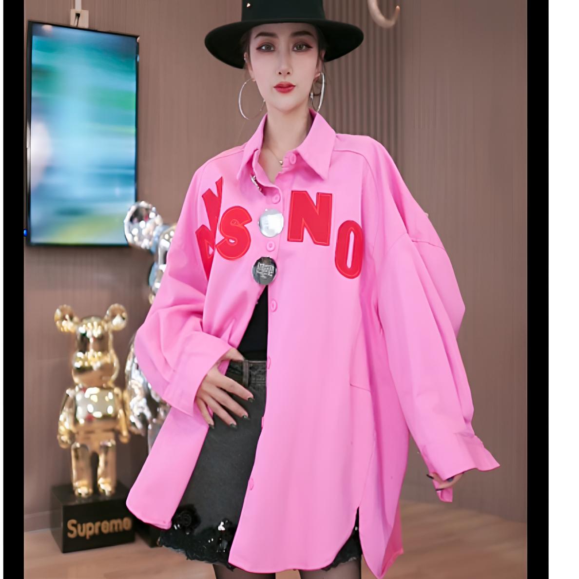 原创潮款洗水重工廓形牛仔外套25早秋长袖时尚