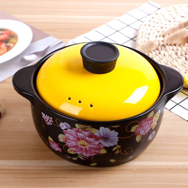 景德陶瓷兰花炖罐