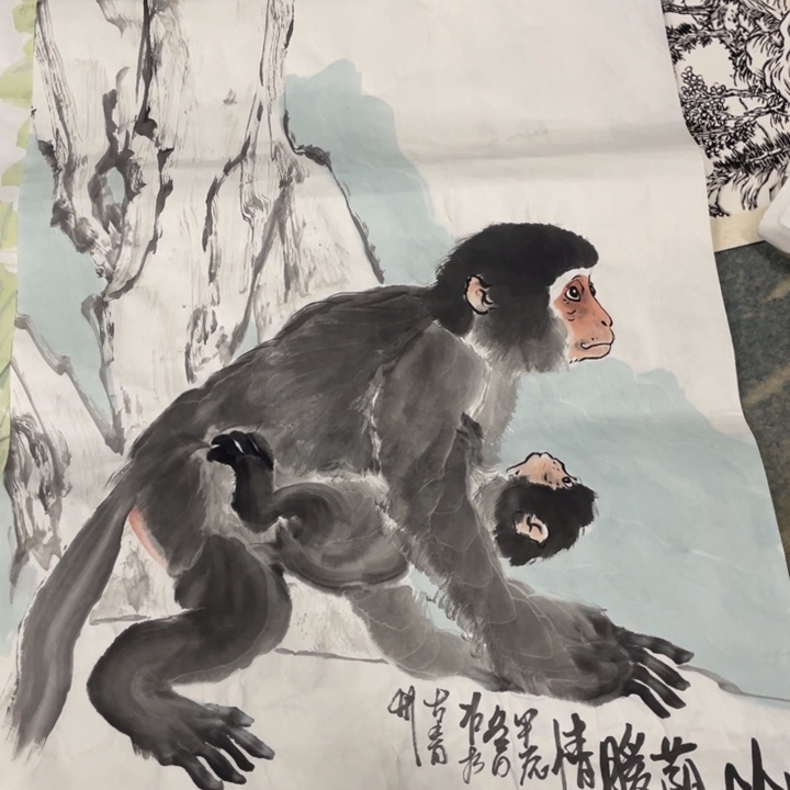 国画大*四尺三开作品11111