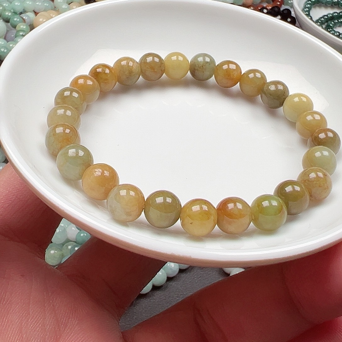 翡翠手链未镶嵌八***君货主老华