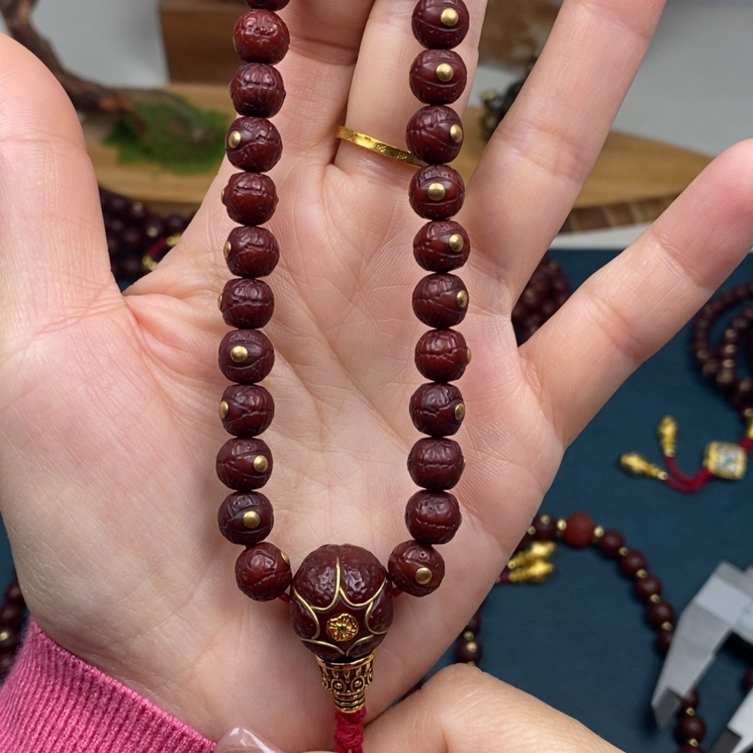 凤眼菩提手串手持金钉8.8