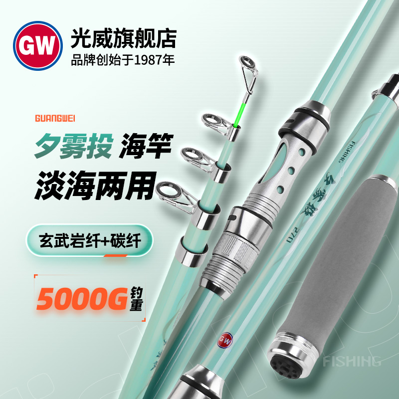 GW/光威夕雾投海竿抛竿超硬调大钓重远投鱼竿专业垂钓渔具