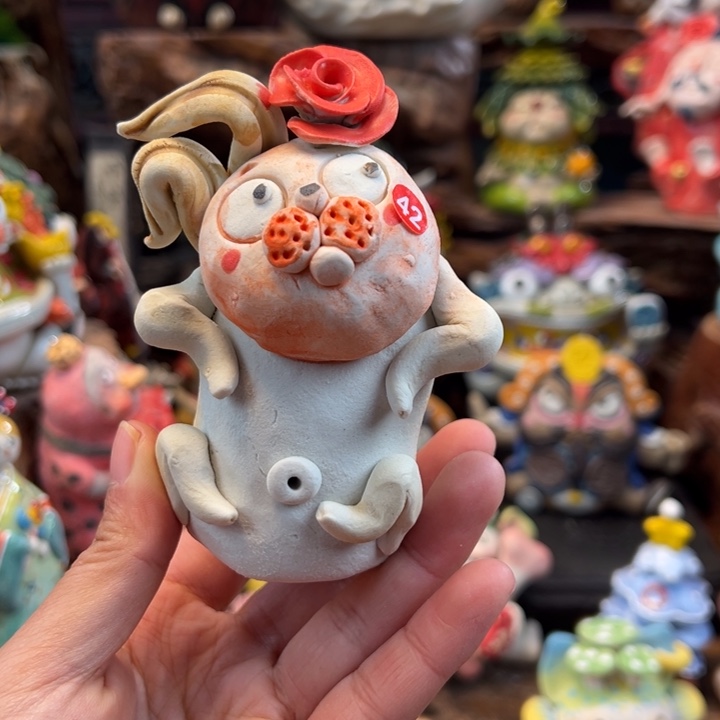 陶摆件小镇青花每日有新品