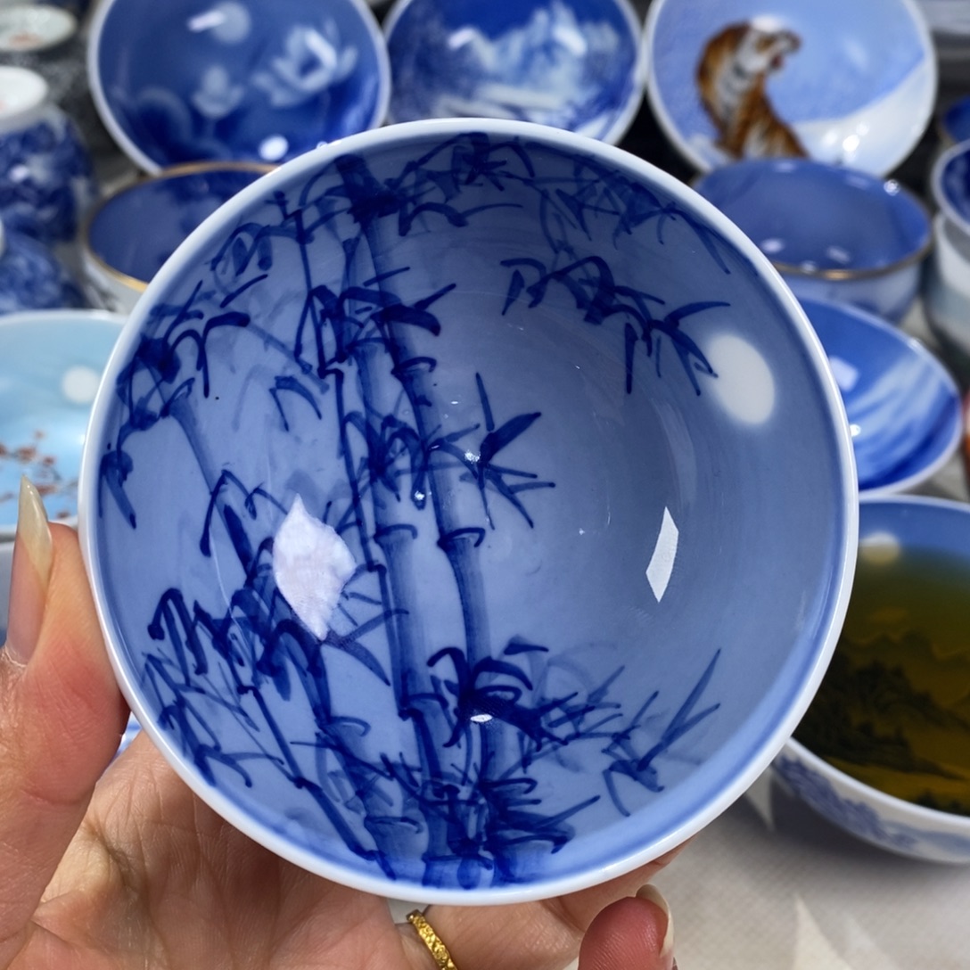 青花竹子主人杯杯