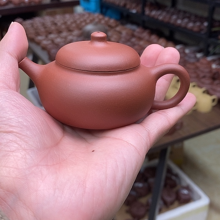 紫砂茶杯柿圆中槽青