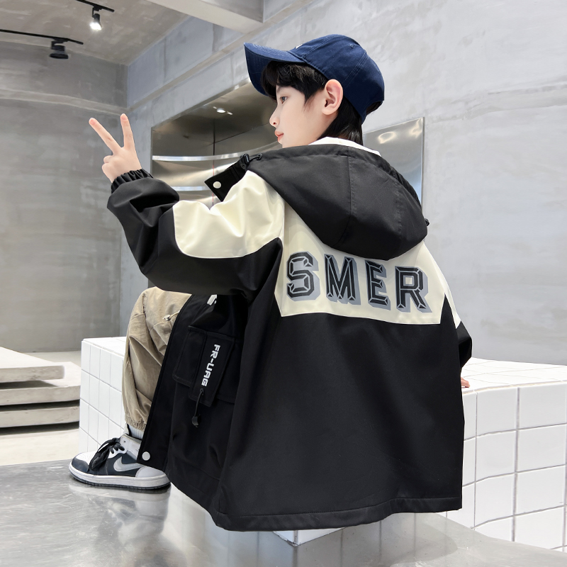 男童外套2025新款春秋季洋气休闲男孩中大儿童炸街潮【MD】AF067-1