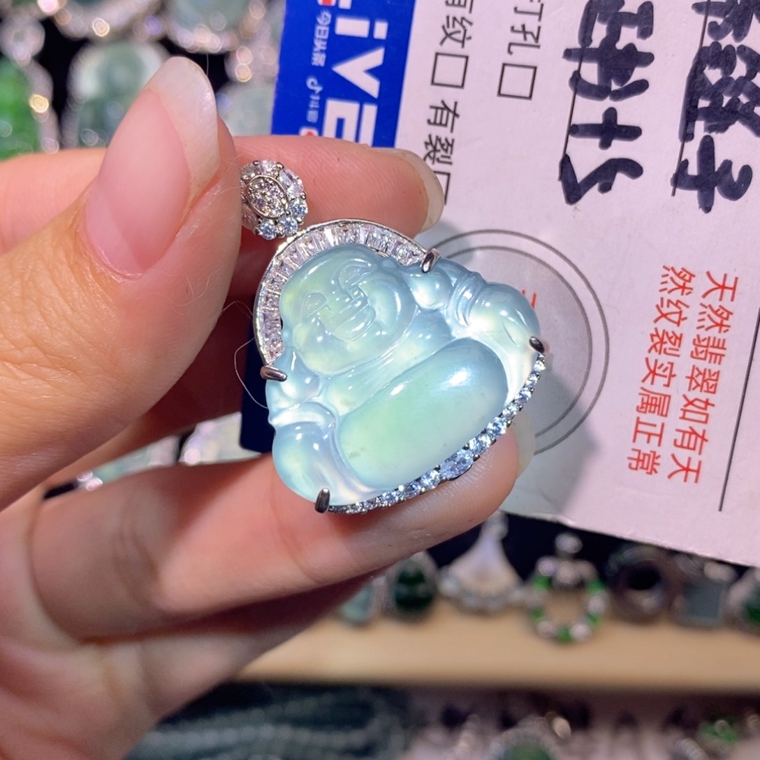 翡翠未镶嵌颈饰天然