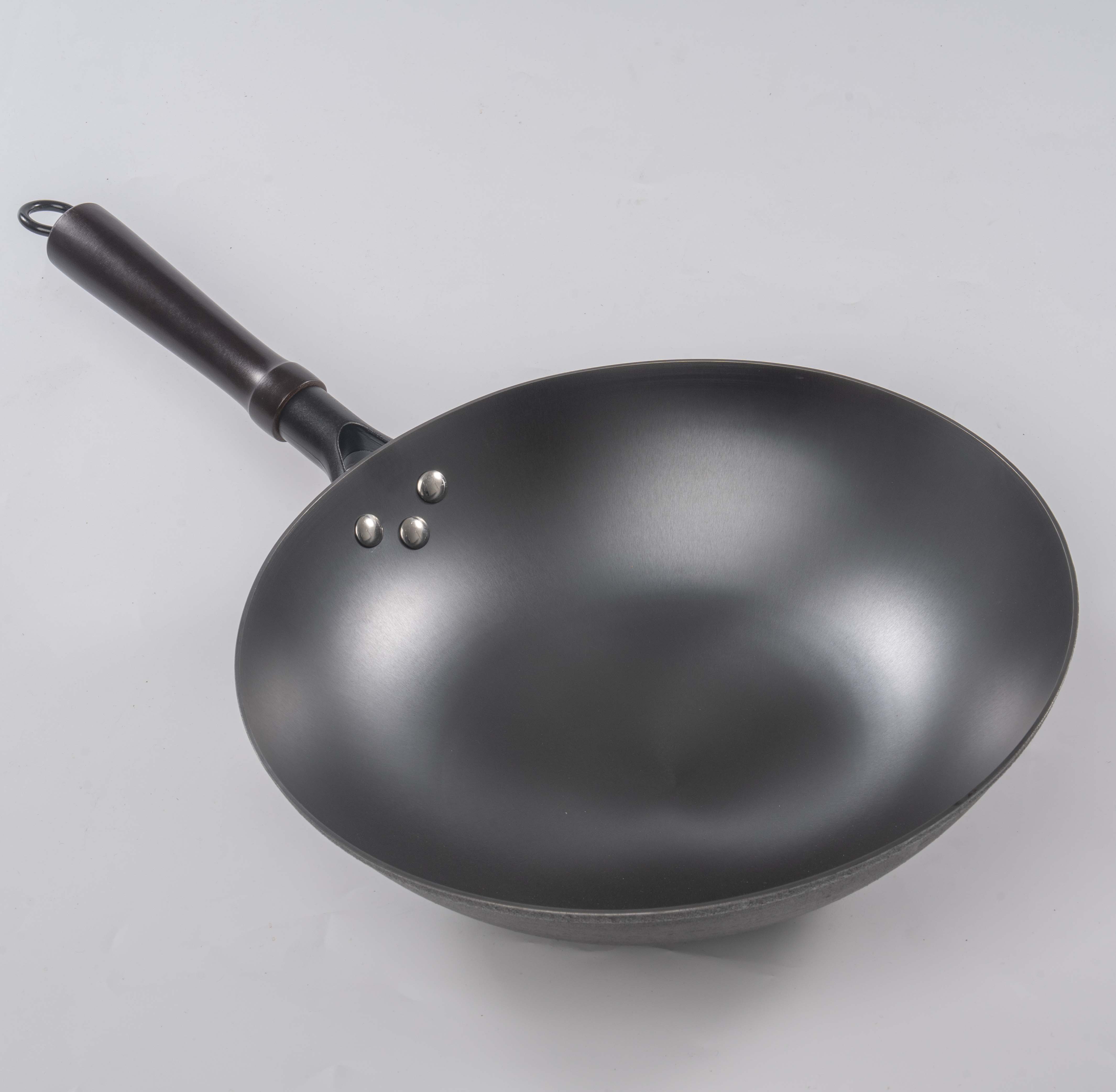 【秋天家古法平底炒锅】无涂层炒菜锅家用铁锅加厚炒锅生铁锅燃气灶