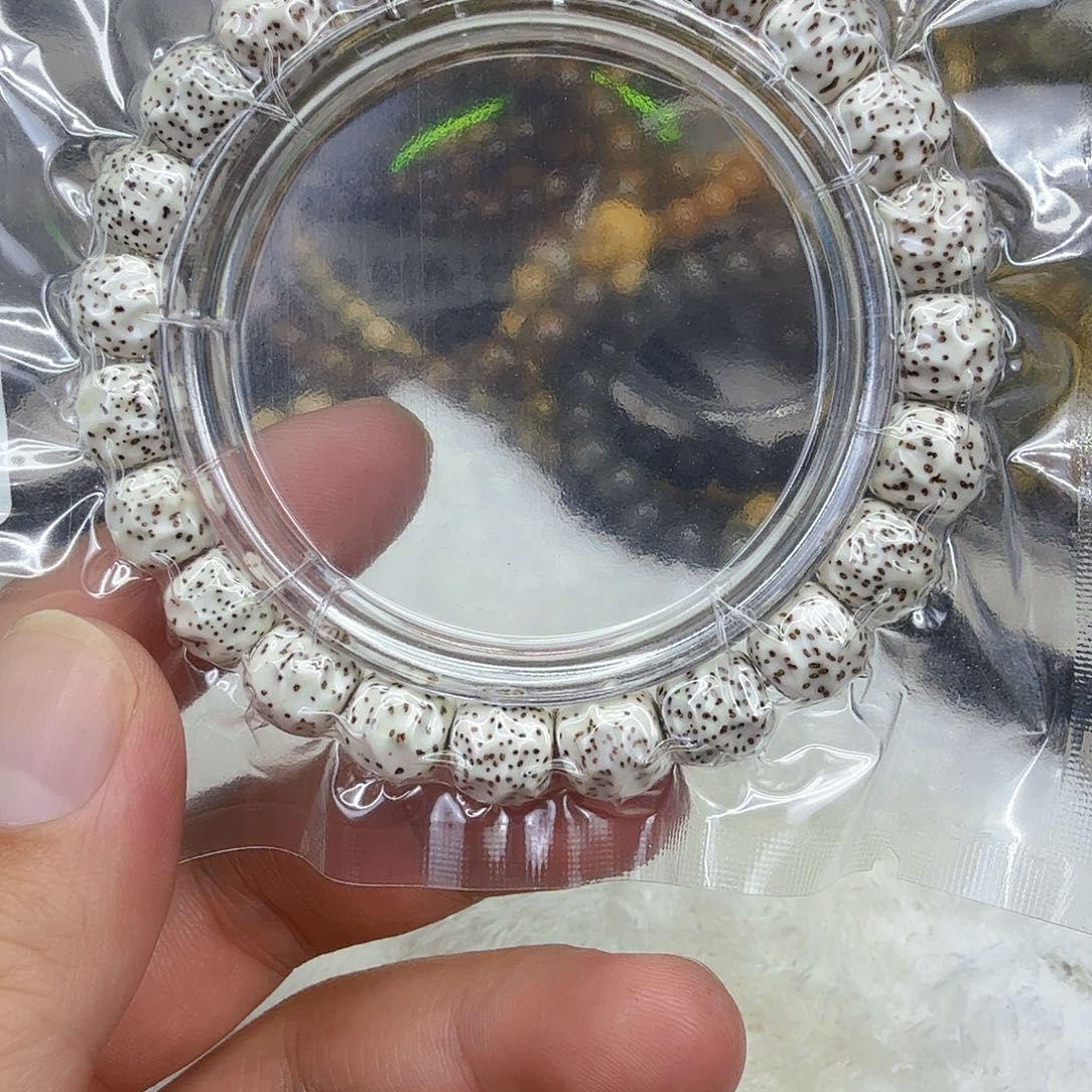 星月菩提手串49卓越原脂白星月菩提单圈无相1.0