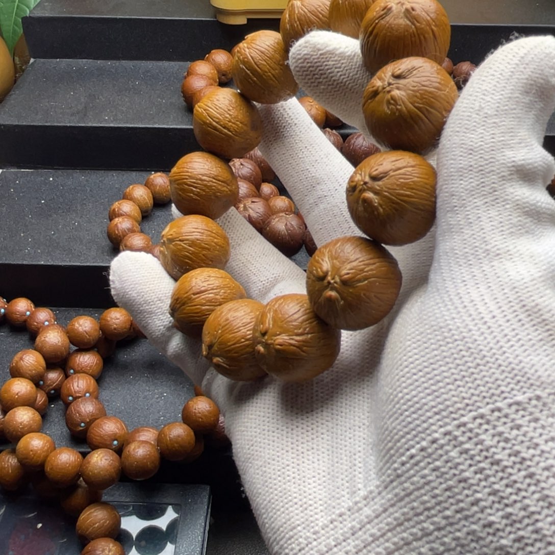 大***兵手串紫金鼠20尺寸纯圆加铜眼镶嵌