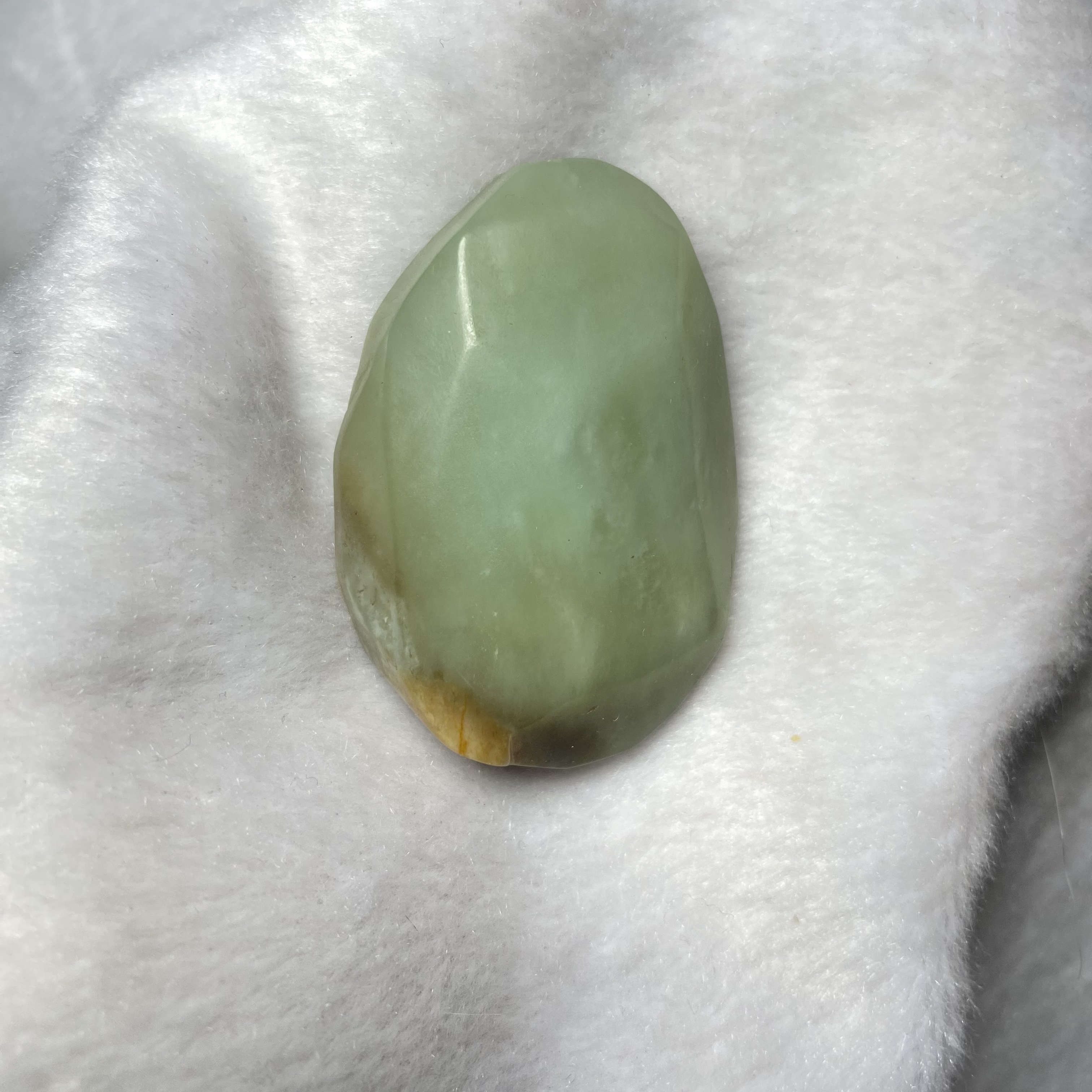 黄白河磨玉原石手把件随型 原石