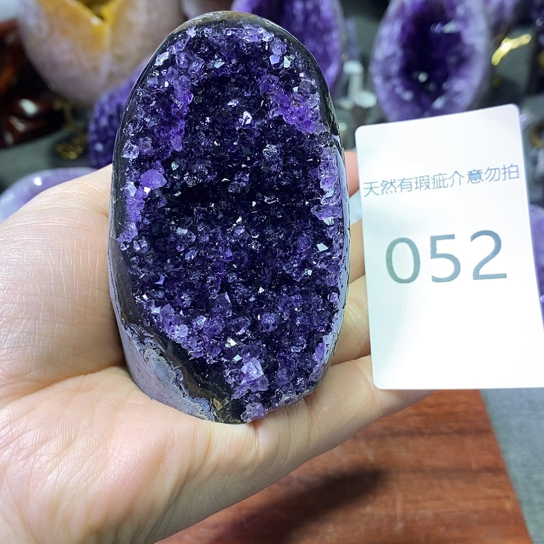 未镶嵌紫晶珠宝半成品