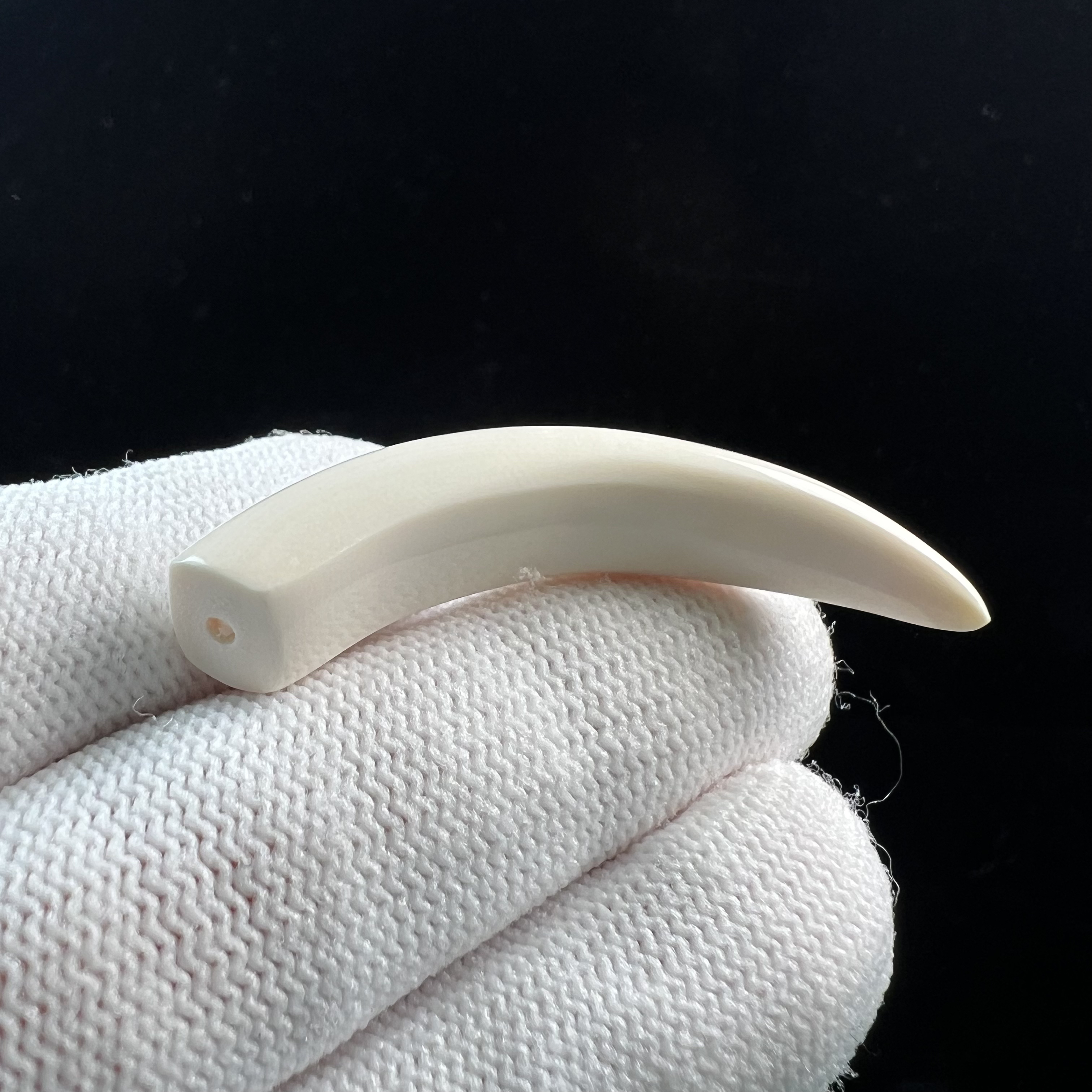 D4019天然猛犸牙 牙尖 43mm支持鉴定 假一罚四